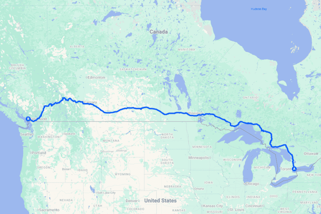 Toronto to Vancouver 1