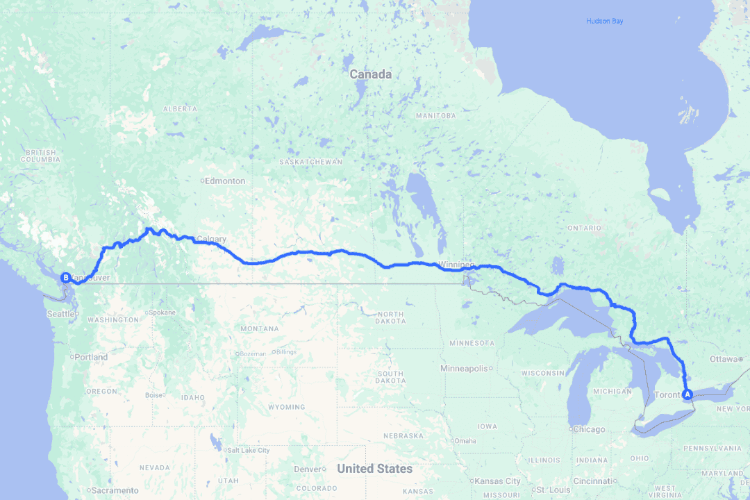 Toronto to Vancouver 1