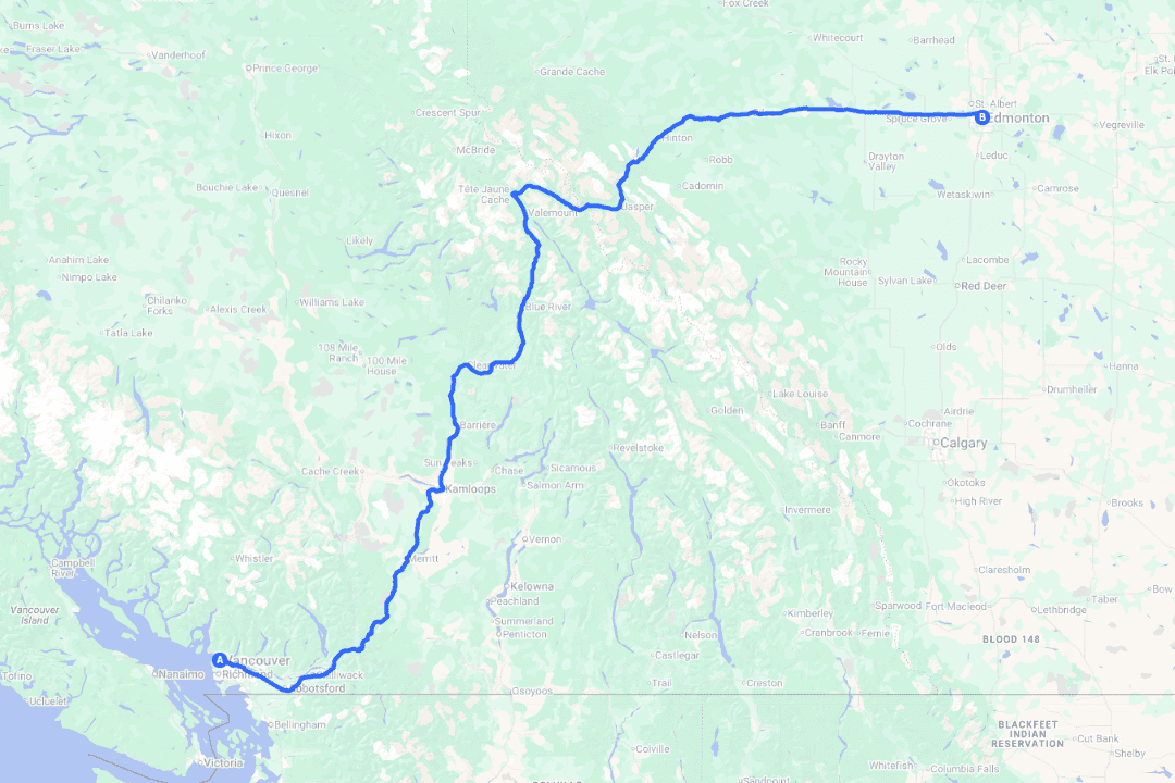 Vancouver to Edmonton 1